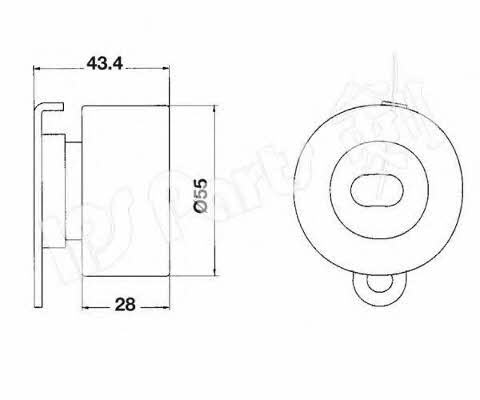 Ips parts ITB-6401 Tensioner pulley, timing belt ITB6401
