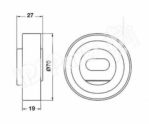 Ips parts ITB-6409 Tensioner pulley, timing belt ITB6409