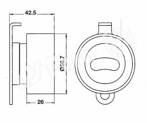 Ips parts ITB-6413 Tensioner pulley, timing belt ITB6413