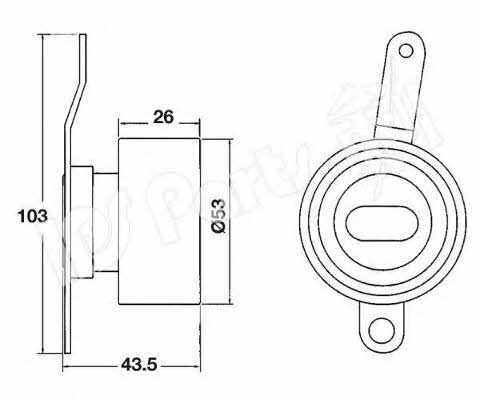 Ips parts ITB-6414 Tensioner pulley, timing belt ITB6414