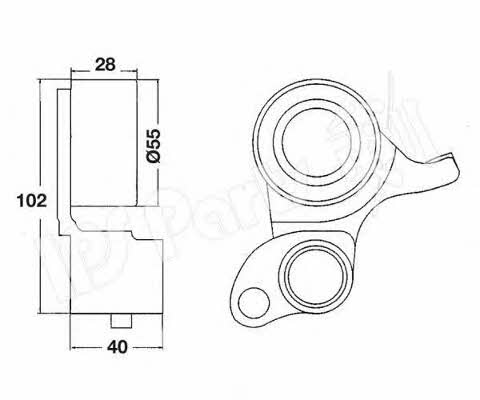 Ips parts ITB-6416 Tensioner pulley, timing belt ITB6416