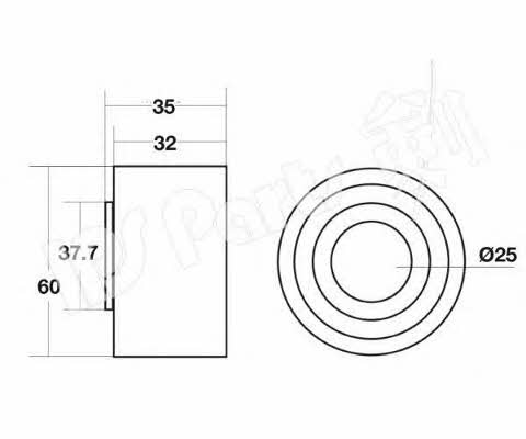 Ips parts ITB-6421 Tensioner pulley, timing belt ITB6421