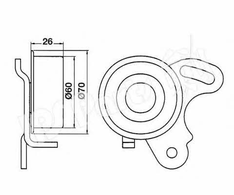 Ips parts ITB-6503 Tensioner pulley, timing belt ITB6503