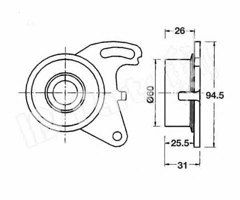 Ips parts ITB-6505 Tensioner pulley, timing belt ITB6505
