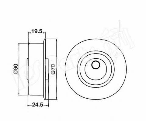 Ips parts ITB-6506 Tensioner pulley, timing belt ITB6506