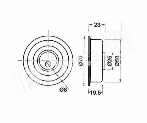 Ips parts ITB-6510 Tensioner pulley, timing belt ITB6510