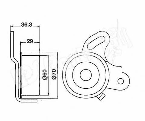 Ips parts ITB-6511 Tensioner pulley, timing belt ITB6511