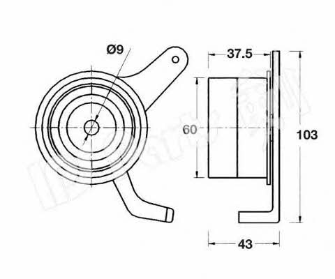Ips parts ITB-6516 Tensioner pulley, timing belt ITB6516