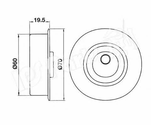Ips parts ITB-6518 Tensioner pulley, timing belt ITB6518