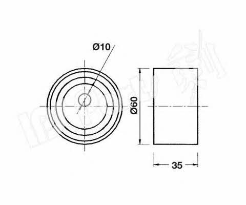 Ips parts ITB-6528 Tensioner pulley, timing belt ITB6528