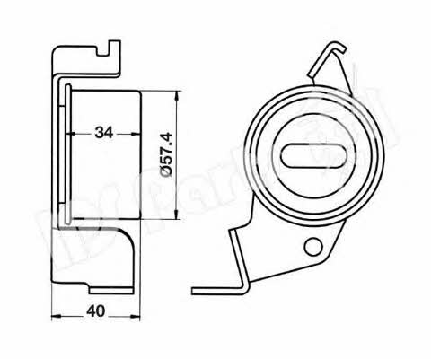 Ips parts ITB-6537 Tensioner pulley, timing belt ITB6537