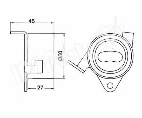 Ips parts ITB-6600 Tensioner pulley, timing belt ITB6600