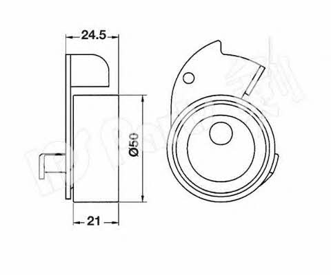 Ips parts ITB-6601 Tensioner pulley, timing belt ITB6601