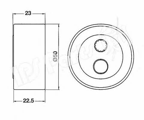 Ips parts ITB-6608 Tensioner pulley, timing belt ITB6608