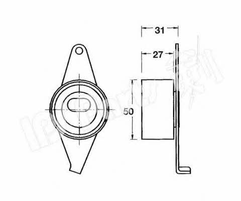 Ips parts ITB-6611 Tensioner pulley, timing belt ITB6611