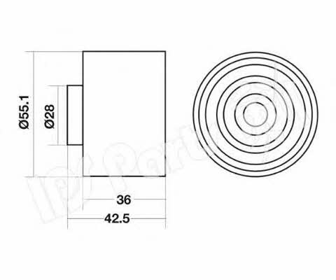 Ips parts ITB-6615 Tensioner pulley, timing belt ITB6615