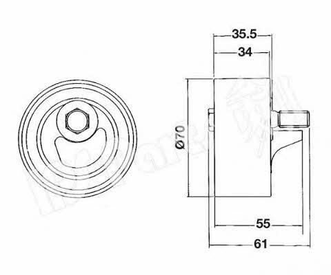 Ips parts ITB-6700 Tensioner pulley, timing belt ITB6700