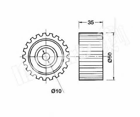 Ips parts ITB-6702 Tensioner pulley, timing belt ITB6702