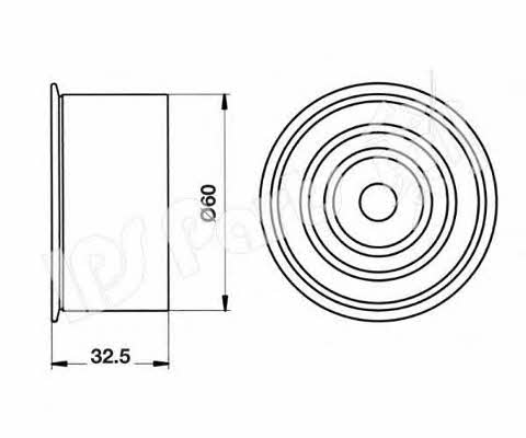 Ips parts ITB-6708 Tensioner pulley, timing belt ITB6708