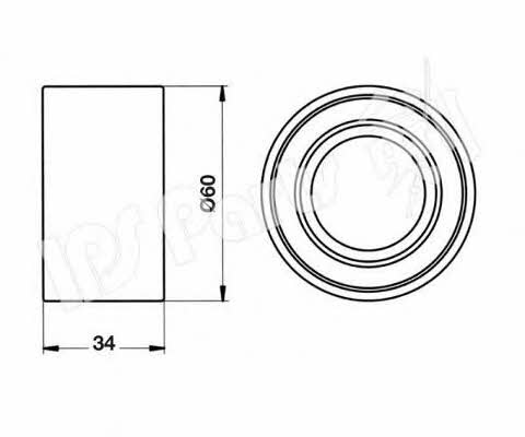 Ips parts ITB-6709 Tensioner pulley, timing belt ITB6709