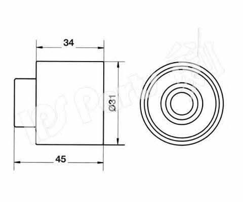 Ips parts ITB-6710 Tensioner pulley, timing belt ITB6710