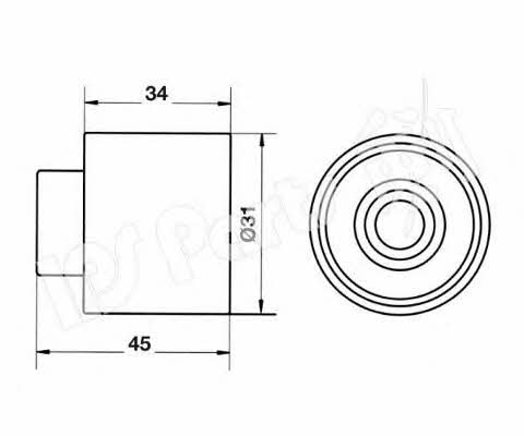 Ips parts ITB-6711 Tensioner pulley, timing belt ITB6711