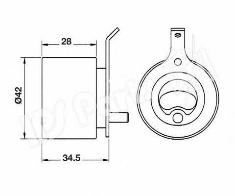 Ips parts ITB-6808 Tensioner pulley, timing belt ITB6808