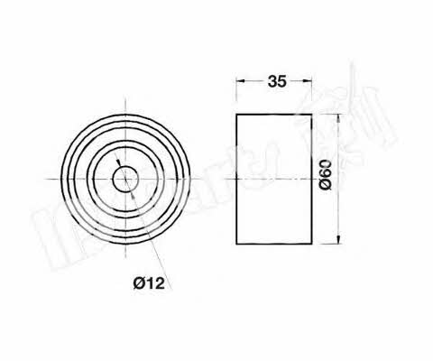 Ips parts ITB-6905 Tensioner pulley, timing belt ITB6905