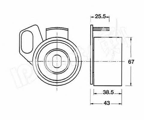 Ips parts ITB-6907 Tensioner pulley, timing belt ITB6907