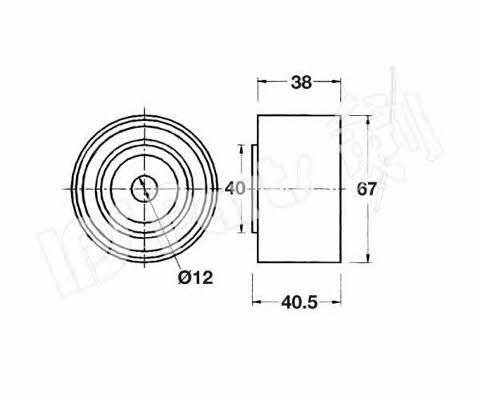 Ips parts ITB-6908 Tensioner pulley, timing belt ITB6908
