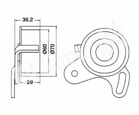 Ips parts ITB-6H01 Tensioner pulley, timing belt ITB6H01