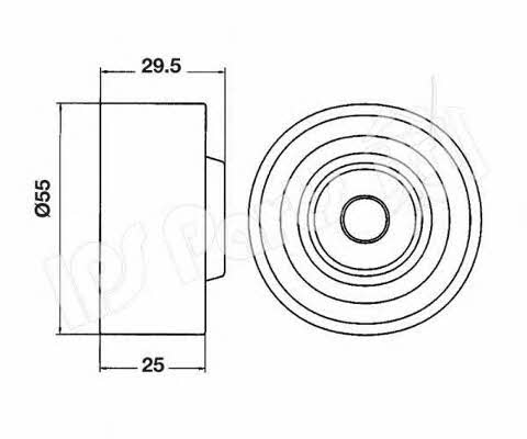 Ips parts ITB-6H02 Tensioner pulley, timing belt ITB6H02