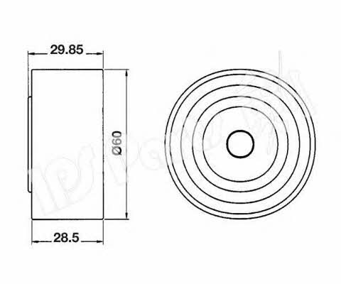 Ips parts ITB-6H04 Tensioner pulley, timing belt ITB6H04