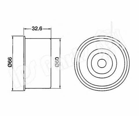 Ips parts ITB-6H05 Tensioner pulley, timing belt ITB6H05