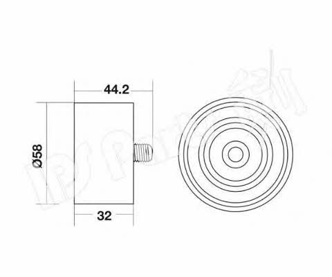 Ips parts ITB-6H23 Tensioner pulley, timing belt ITB6H23