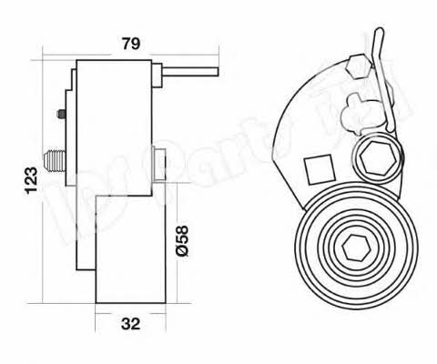 Ips parts ITB-6H24 Tensioner pulley, timing belt ITB6H24