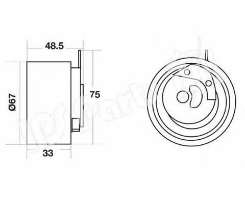 Ips parts ITB-6J01 Tensioner pulley, timing belt ITB6J01