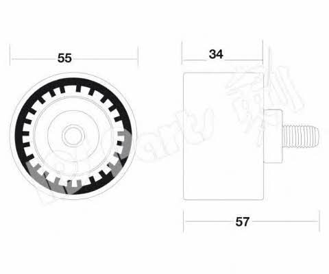 Ips parts ITB-6K17 Tensioner pulley, timing belt ITB6K17