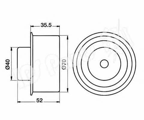 Ips parts ITB-6K33 Tensioner pulley, timing belt ITB6K33
