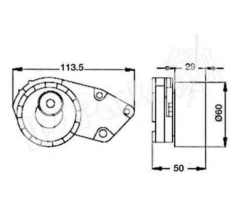 Ips parts ITB-6W00 Tensioner pulley, timing belt ITB6W00