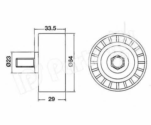 Ips parts ITB-6W01 Tensioner pulley, timing belt ITB6W01