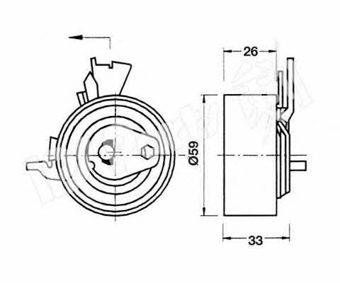 Ips parts ITB-6W05 Tensioner pulley, timing belt ITB6W05