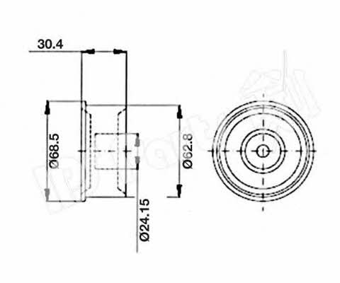 Ips parts ITB-6W06 Tensioner pulley, timing belt ITB6W06