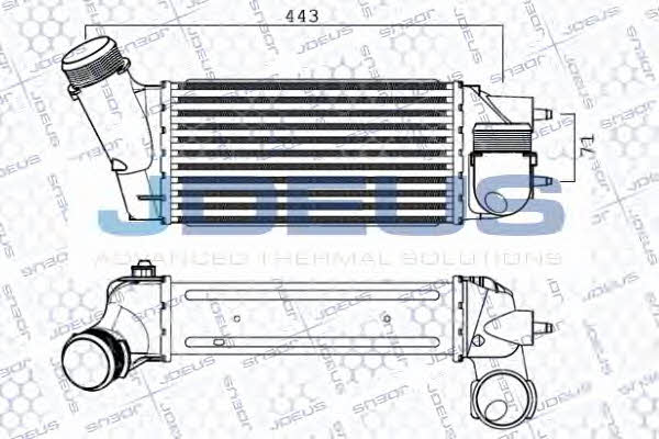 J. Deus 807M38A Intercooler, charger 807M38A