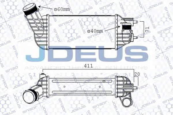 J. Deus 821M42A Intercooler, charger 821M42A