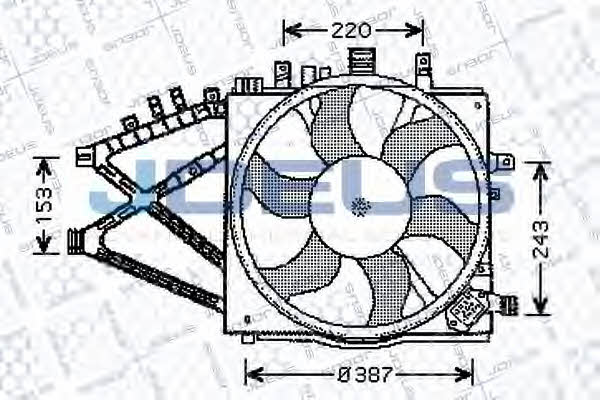 J. Deus EV200720 Hub, engine cooling fan wheel EV200720