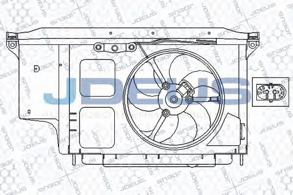 J. Deus EV210302 Hub, engine cooling fan wheel EV210302