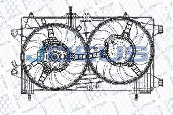 J. Deus EV848600 Hub, engine cooling fan wheel EV848600