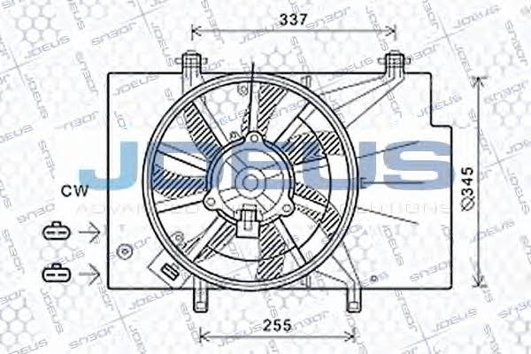 J. Deus EV12M360 Hub, engine cooling fan wheel EV12M360