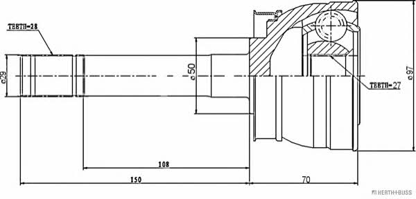 Jakoparts J2821033 CV joint J2821033